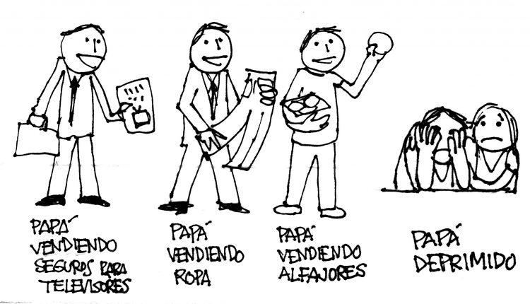 papa vende(1) sin vaso de vino