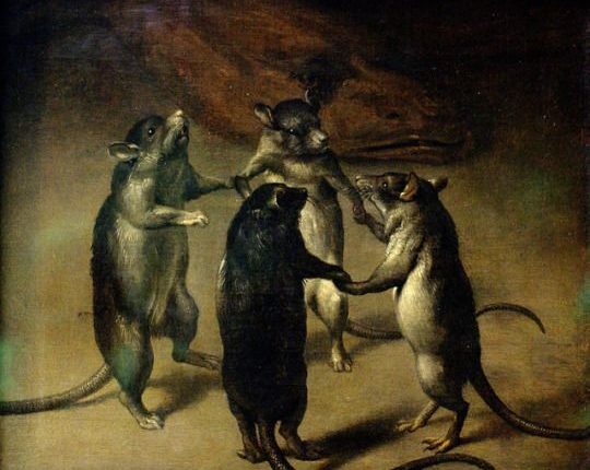 Ferdinand van Kessel La danza de las ratas 1690