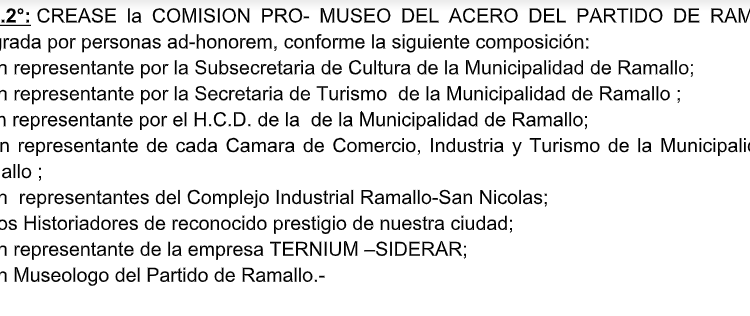 COMISIÓN DE MUSEO DEL ACERO SIN TRABAJADORES