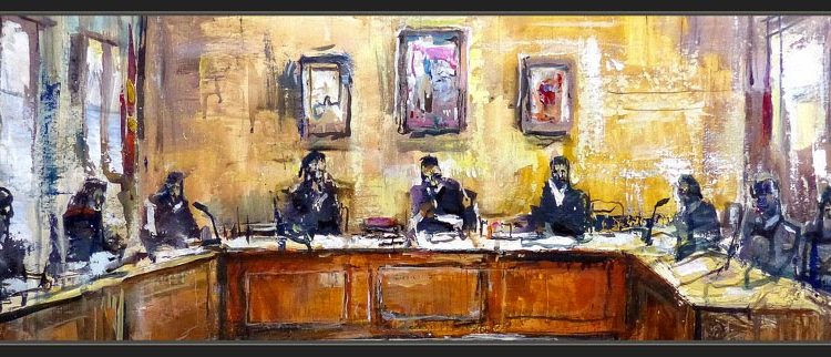 JUICIOS-JUZGADOS-ARTE-PINTURA-ABOGADOS-JUECES-JUTJATS-BARCELONA-CATALUNYA--CUADROS-PINTOR-ERNEST DESCALS--